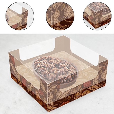 5 CAIXA OVO PÁSCOA DE COLHER AJUSTAVEL 100/150G - PURO CACAU 5787 ( IDEIA PÁSCOA 2026 )