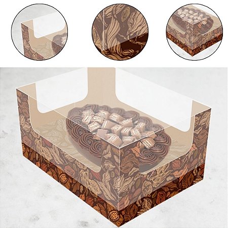 5 CAIXA OVO PÁSCOA DE COLHER AJUSTAVEL 150/250G - PURO CACAU 5805 ( IDEIA PÁSCOA 2026 )