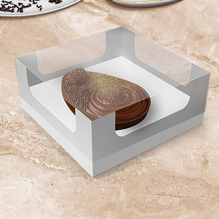 5 CAIXA OVO DE COLHER AJUSTAVEL BRANCA 100/150G  PASCOA 5777 ( IDEIA PÁSCOA 2026 )