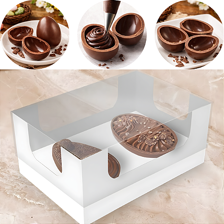 10 CAIXA 2 MINI OVOS PÁSCOA 2 X 50G BRANCA -  5765 ( IDEIA PÁSCOA 2026 )