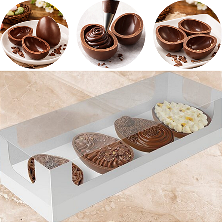 10 CAIXA MINI OVOS ENCANTO 4 X 50G BRANCA -  5769 ( IDEIA PÁSCOA 2026 )