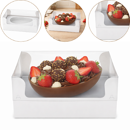 5 CAIXA P/ OVO PÁSCOA  AJUSTÁVEL 150/250G BRANCA 532-1 (KX) PÁSCOA 2026