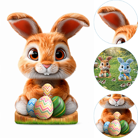 1 TOTEM COELHO P/ CAÇA OVOS PÁSCOA 7742-01 (KX) PÁSCOA 2026