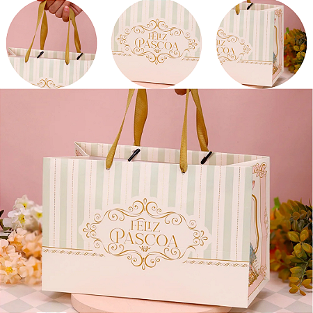 10 SACOLA DE PÁSCOA 16X13X26CM RECORDAR 5467 ( PASCOA JANGO 2026 )
