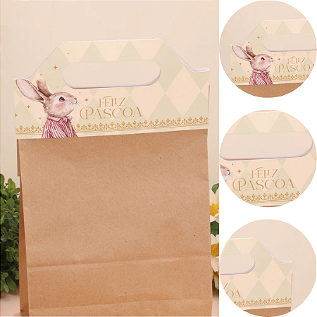 10 ALÇA PARA SACO DELIVERY 21X9CM RECORDAR 5755 ( PASCOA JANGO 2026 )