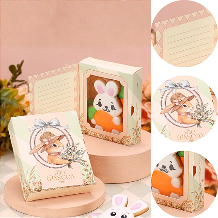 10 CARTÕES PARA BISCOITO COM VISOR  RECORDAR 5524 ( PASCOA JANGO 2026 )