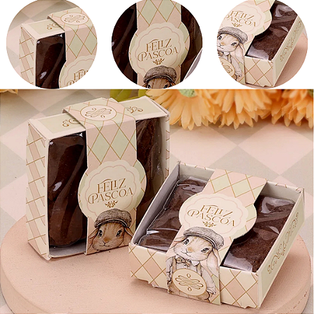 25 CAIXA PARA BROWNIE PÁSCOA 6X6 RECORDAR 5584 ( PASCOA JANGO 2026 )