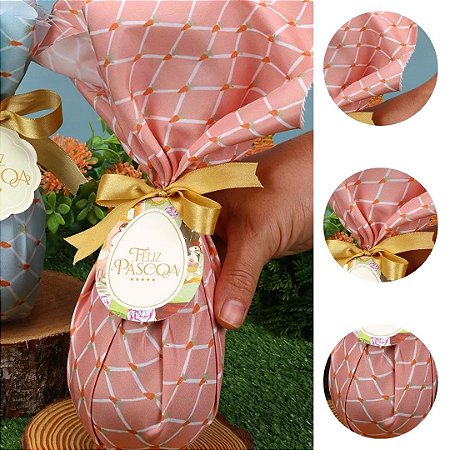 5 EMBALAGEM DE TECIDO OVO PÁSCOA 200/250G VILA ENCANTADA 5769 ( PASCOA JANGO 2026 )
