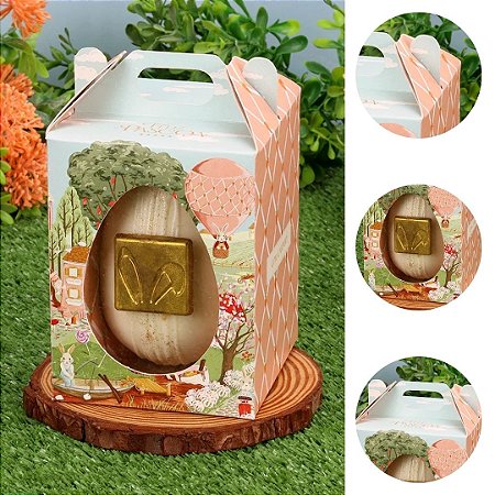 10 CAIXA PARA OVO EM PÉ 100/150G VILA ENCANTADA 5682 ( PASCOA JANGO 2026 )