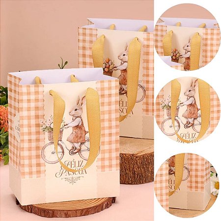 10 SACOLA PÁSCOA MINI 16X13X7CM ACOLHER 5714 ( PASCOA JANGO 2026 )