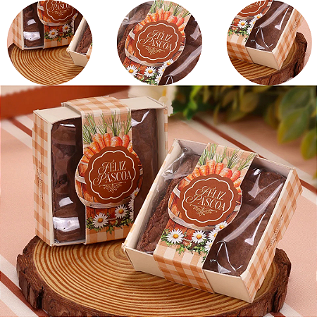 25 CAIXA PARA BROWNIE PÁSCOA 6X6 ACOLHER 5582 ( PASCOA JANGO 2026 )