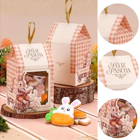 10 EMBALAGEM PARA LEMBRANCINHA COM VISOR ACOLHER 5534 ( PASCOA JANGO 2026 )