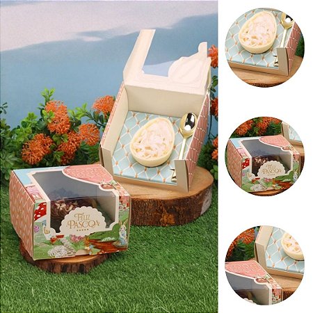 10 CAIXA PARA OVO DE COLHER 100/150G VILA ENCANTADA 5520 ( PASCOA JANGO 2026 )