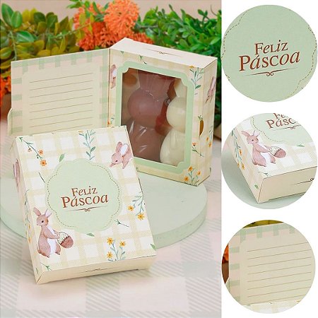 10 CARTÕES PARA BISCOITO COM VISOR FLORIR 5525 ( PASCOA JANGO 2026 )