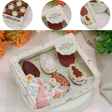 10 CAIXA DEGUSTAÇÃO P/ 6 MINI OVOS 50G OU 20 DOCES FLORIR 5501 ( PASCOA JANGO 2026 )