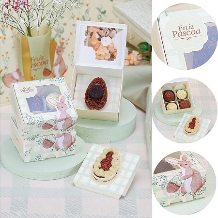 10 EMBALAGEM PARA 4 DOCES OU OVO 50G FLORIR 5480 ( PASCOA JANGO 2026 )