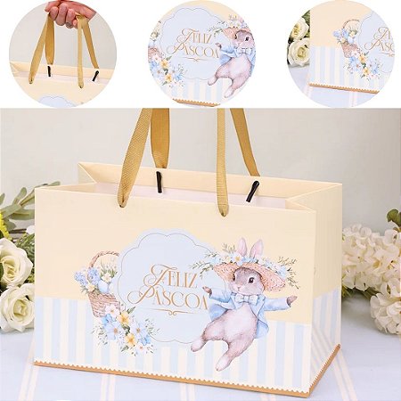 10 SACOLA DE PÁSCOA 16X13X26CM  AMANHECER 5466 ( PASCOA JANGO 2026 )