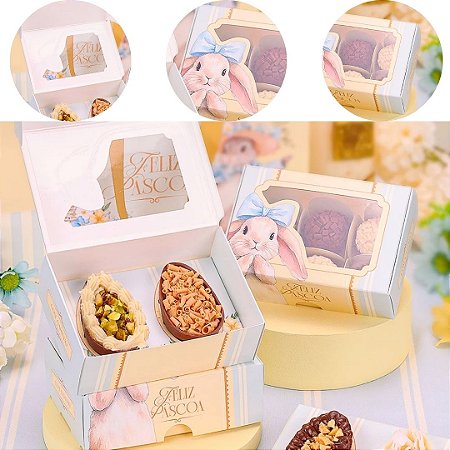 10 CAIXA P/ 6 DOCES PÁSCOA OU 2 OVOS 50G AMANHECER 5484 ( PASCOA JANGO 2026 )