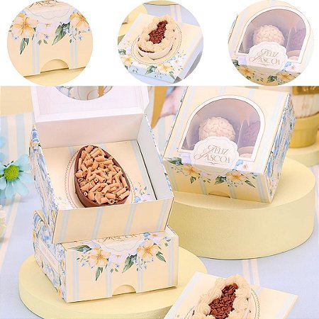 10 CAIXAS P/ 4 DOCES OU OVO 50G C/ VISOR AMANHECER 5478 ( PASCOA JANGO 2026 )