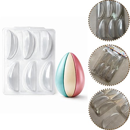 1 FORMA PARA OVO DE PÁSCOA 6 FATIAS 250G LANÇAMENTO