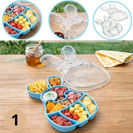 FONDUE CAKE BOX PETISQUEIRA COELHO PÁSCOA  AZUL (BLUE STAR)