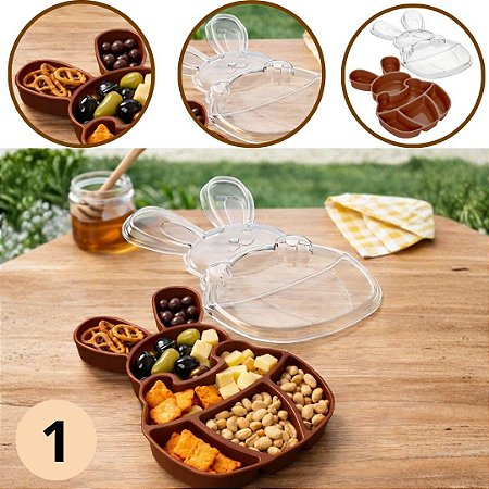 FONDUE CAKE BOX PETISQUEIRA COELHO PÁSCOA MARROM (BLUE STAR)