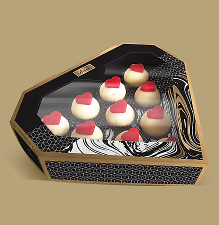 10 CAIXA 10 DOCES CORAÇÃO COM VISOR ONIX 2072 ( DIA DOS NAMORADOS JANGO 2026 ) OUTLET