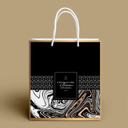 10 SACOLA PRESENTE  GRANDE 32X26X23 ONIX 2075 ( DIA DOS NAMORADOS JANGO 2026 ) OUTLET