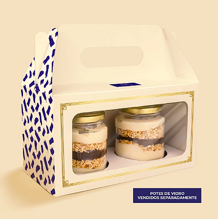 10 CAIXA PARA 2 VIDROS OU 2 CUPCAKE COM ALÇA  2107 CAPRI ( DIA DOS NAMORADOS JANGO 2026 ) OUTLET