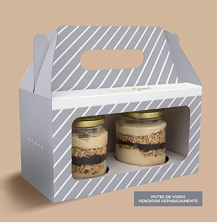 10 CAIXA PARA 2 VIDROS OU 2 CUPCAKE COM ALÇA  PACIFC 2063 ( DIA DOS NAMORADOS JANGO 2026 ) OUTLET