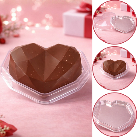 10 CAIXA CORAÇÃO LAPIDADO 350G CRISTAL BWB 14075 (BWB MAES NAMORADOS)