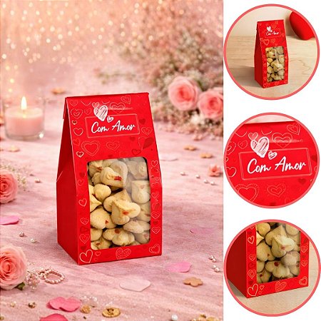 10 LEMBRANCINHA SACO COM VISOR P 8X7X19 COM AMOR 5963 ( DIA DOS NAMORADOS IDEIA 2026 )