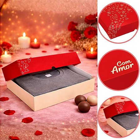 5 CAIXA PRESENTE G DIA DOS NAMORADOS 30X24X6 SUSPIROS DE AMOR 5983 ( DIA DOS NAMORADOS IDEIA 2026 )