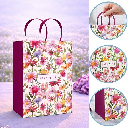 10 SACOLA VIOLETA 18X12X25CM 6007 ( DIA DAS MÃES IDEIA 2026 )