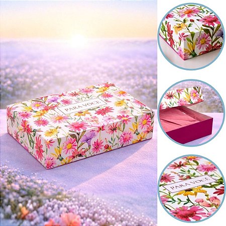 5 CAIXA PRESENTE MÃES M 25X20X5 VIOLETA 6005 ( DIA DAS MÃES IDEIA 2026 )