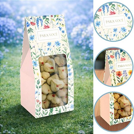 10 SACO PRACTICE P COM VISOR FLORES 8x7x19CM 5992 ( DIA DAS MÃES IDEIA 2026 ) HOT STAMPING