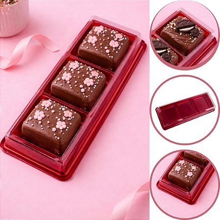 10 CAIXA P/ 3 DE PÃO DE MEL EMBALAGEM VERMELHO BWB 14332