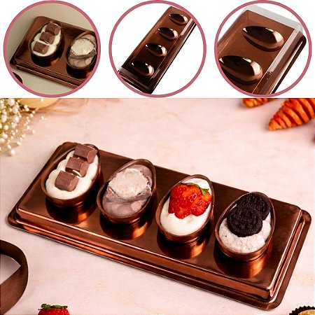 10 CAIXA P/ KIT DEGUSTAÇÃO 4 MINI OVOS 50 g PÁSCOA CHOCOLATE BWB 14346