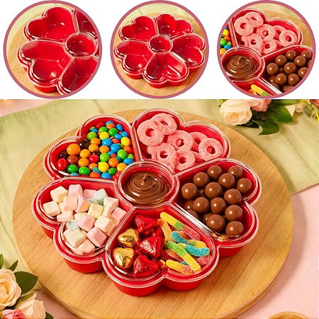 FONDUE CAKE BOX PETISQUEIRA FLOR  DE CORAÇÃO VERMELHA SÓLIDO (BLUE STAR)