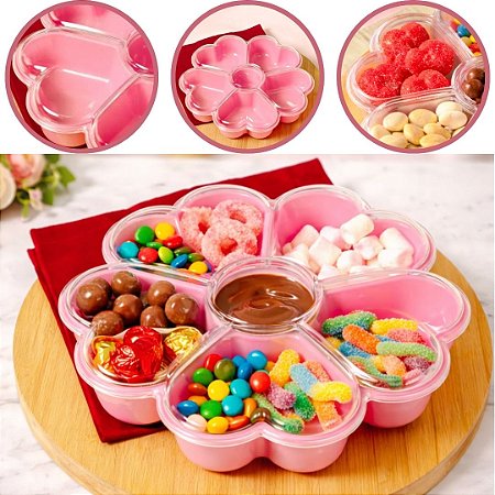 FONDUE CAKE BOX PETISQUEIRA FLOR  DE CORAÇÃO ROSA CANDY (BLUE STAR)