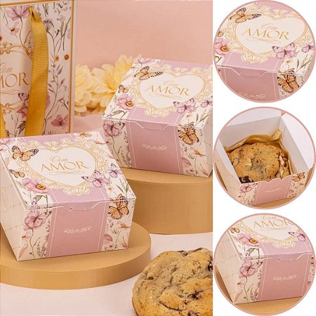 10 CAIXA P/ COOKIE 9X9X5CM DOLCE VITA 5902 ( MÃES JANGO 2026 )