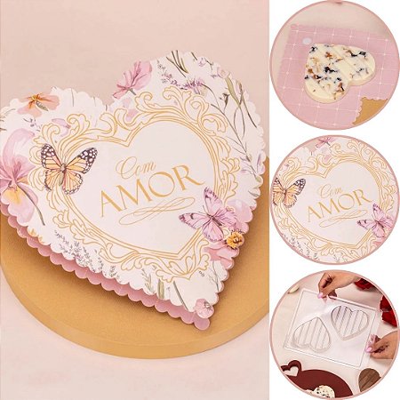 10 CAIXA P/ BARRINHA CORAÇÃO C/ FORMA DOLCE VITA 5956 ( MÃES JANGO 2026 ) 5889