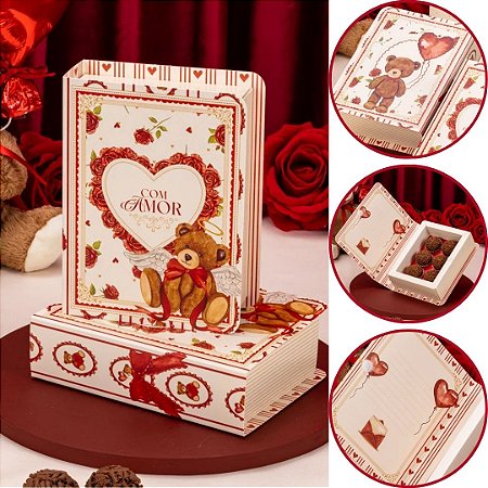5 CAIXA LIVRO P/6 DOCES 4,5X11,8X15,8CM 5876 DOLCE AMORE ( NAMORADOS JANGO 2026 )