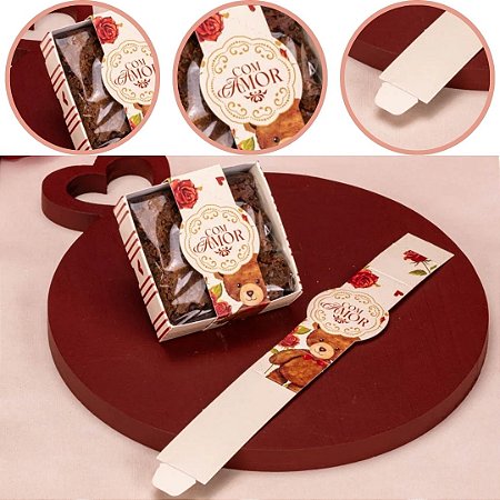 25 CAIXA P/ BROWNIE 6X6 5862 DOLCE AMORE ( NAMORADOS JANGO 2026 )