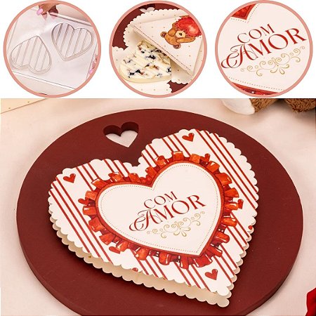 10 CAIXA P/ BARRINHA CORAÇÃO C/ FORMA 5955 DOLCE AMORE ( NAMORADOS JANGO 2026 ) 5888