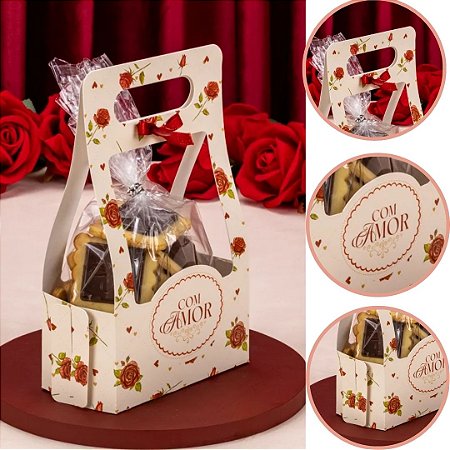 10 CAIXA SUPORTE P/ FLORES 20X6X12cm 5917 DOLCE AMORE ( NAMORADOS JANGO 2026 )