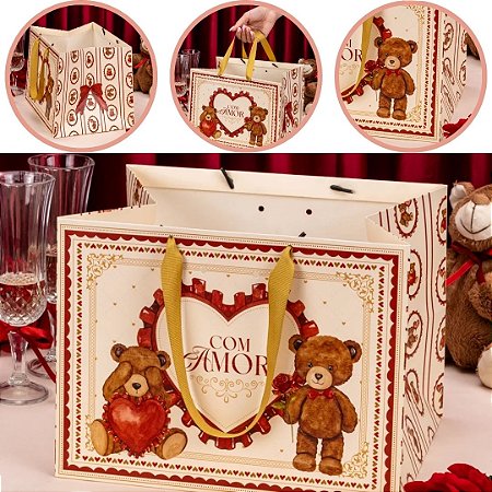 10 SACOLA GRANDE 21X21X27,8cm 5853 DOLCE AMORE ( NAMORADOS JANGO 2026 )