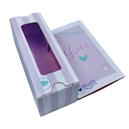 10 CAIXA CARTAO (03 DOCES) WITH LOVE 4x4x12 cm  4919 ( DIA DAS MÃES IDEIA 2026 ) OUTLET