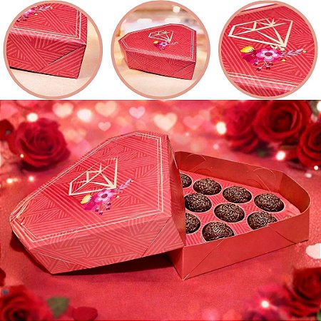 10 CAIXA PARA DIA DAS MÃES (10 DOCES) DIAMANTE COM BERÇO DIAMANTE 3030 ( DIA DAS MÃES IDEIA 2026 ) OUTLET