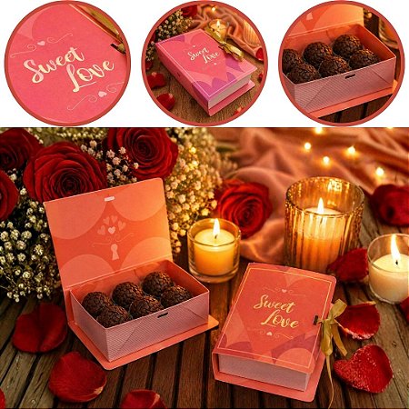 10 CAIXA LIVRO (06 DOCES) SWEET LOVE 4X12X8CM 4899 ( DIA DOS NAMORADOS IDEIA ) OUTLET